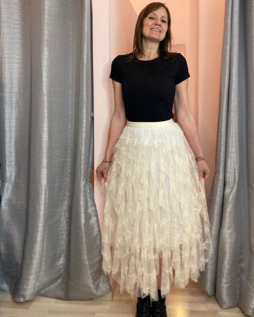 GONNA MIDI' TULLE BIANCA BRAND LOKITA