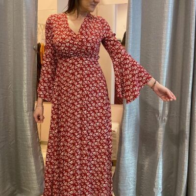 ABITO BORDEAUX LUNGO TWO WAY
