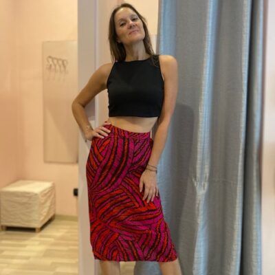 GONNA MIDI' FUCSIA ARANCIO COMPANIA FANTASTICA