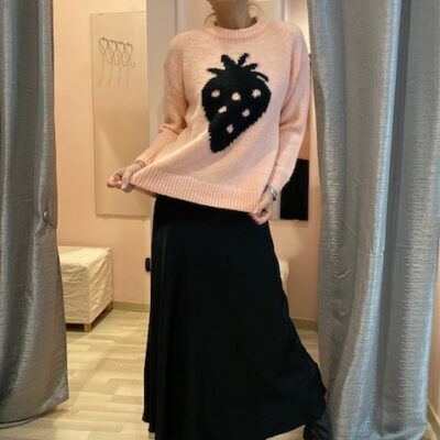 GONNA LUNGA RASO NERA